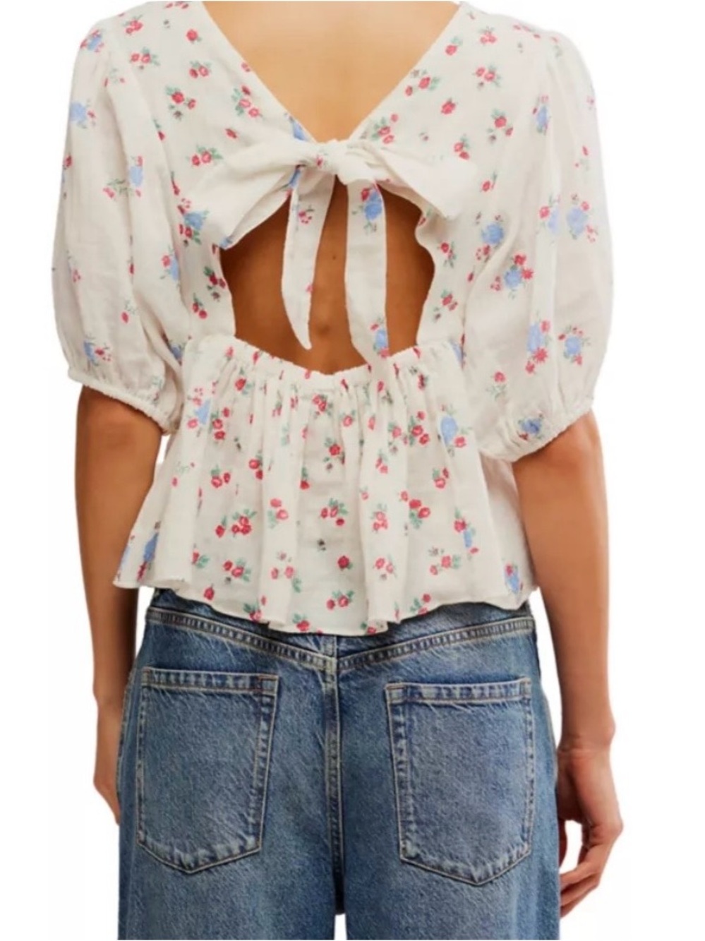 NWT Free People Chloe Printed Top